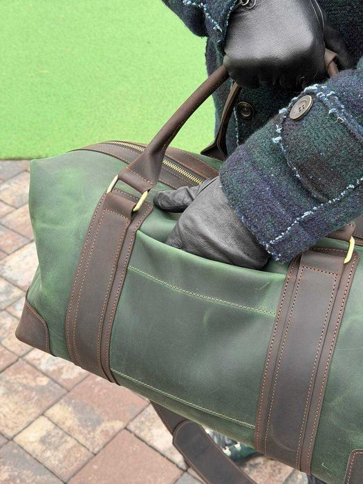 Geantă de voiaj din piele naturală. Duffel bag