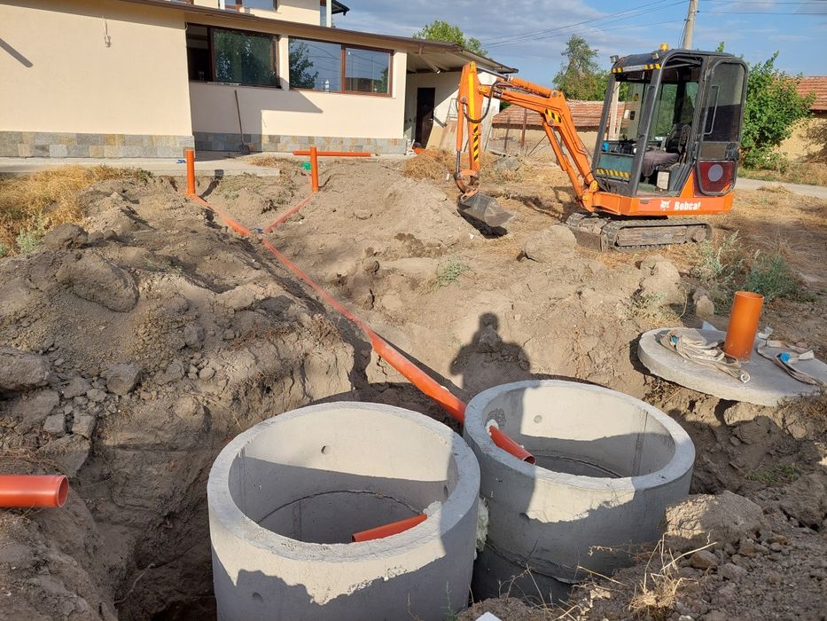 Услуги с багер и самосвал и септични ями Стара Загора