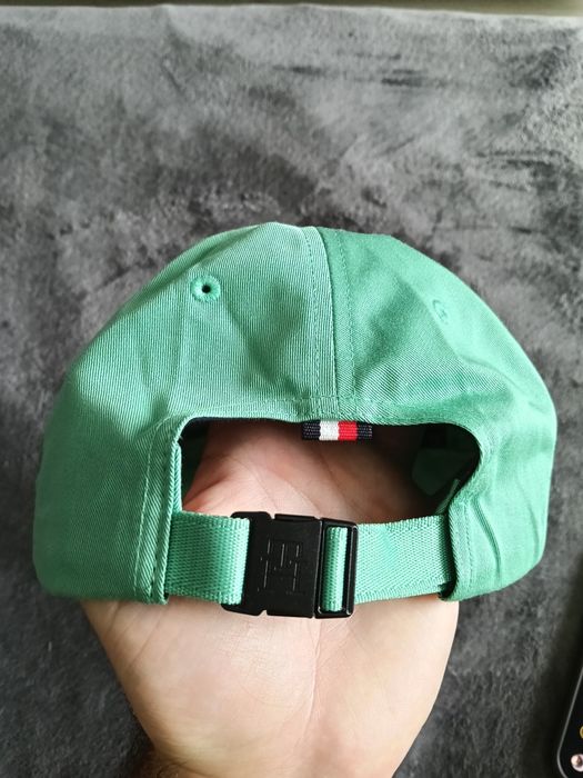 Tommy Hilfiger șapcă unisex culoare verde cu logo mic TH noua originala 100%