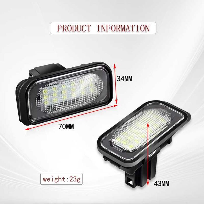 Плафони за MERCEDES W203 Седан C- класа диодни LED плафони заден номер