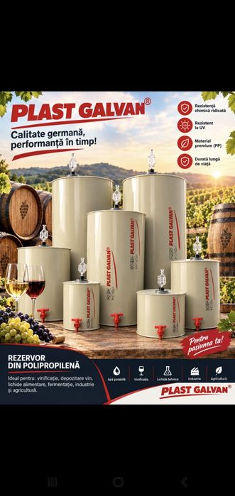 Butoaie vin Polipropilena 500 litri