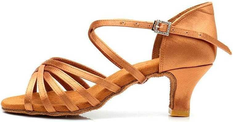 Дамски танцови обувки 2 цвята и височини с чантичка и накрайници