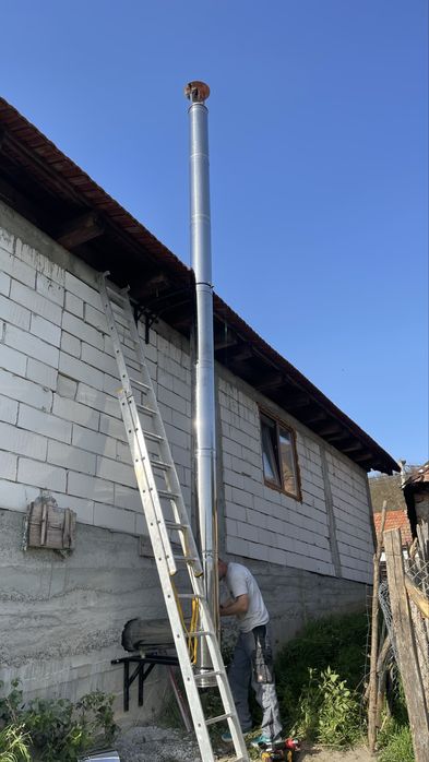 cos de fum hota horn centrală șemineu soba tubulaturi hota