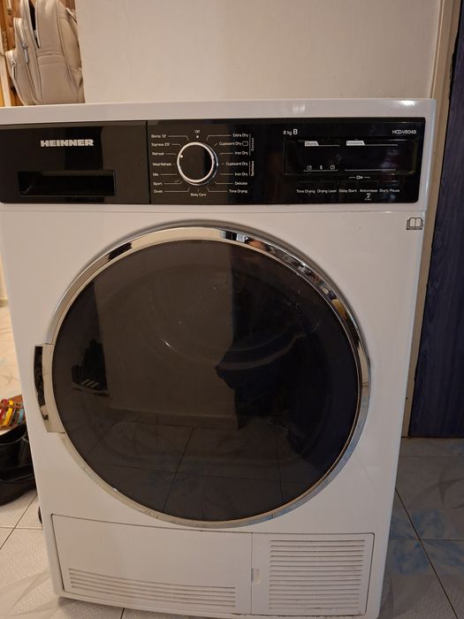 Uscător de rufe Heinner 8 kg, Clasa B, Display LED - Stare excelentă