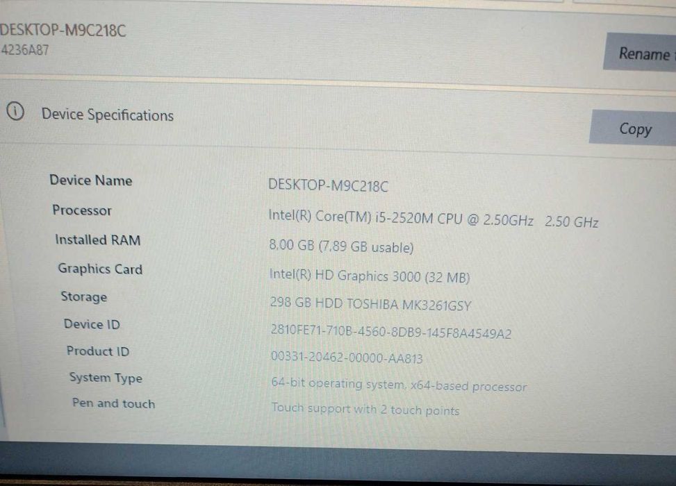 Lenovo T420 Intel Core i5-2520 8GB RAM 230GB HDD Win 10 Pro