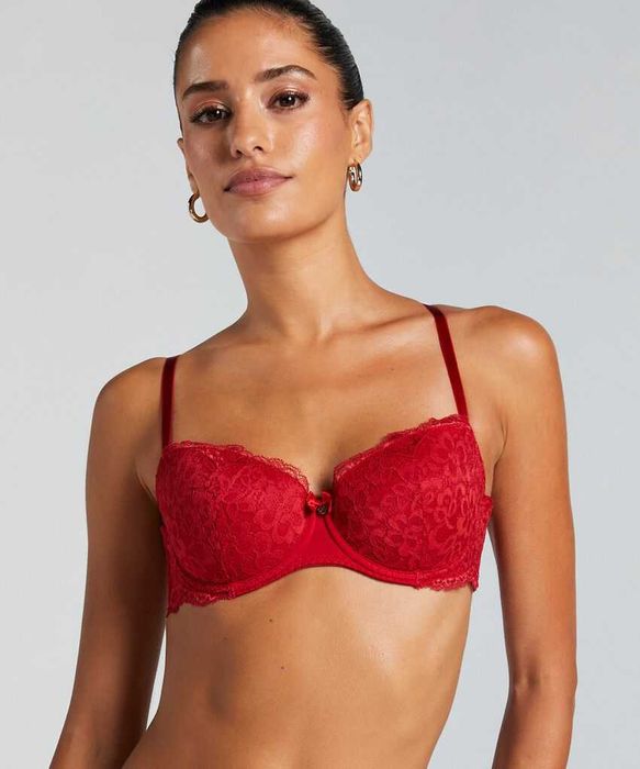 Дантелен червен сутиен Hunkemöller - 75C