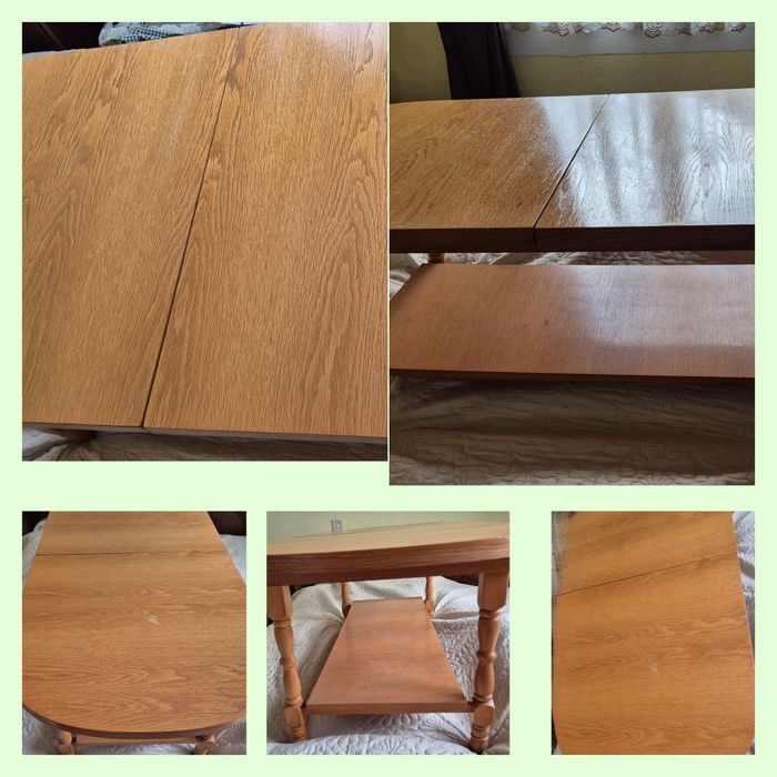 Разтегателна холна маса от масивно дърво