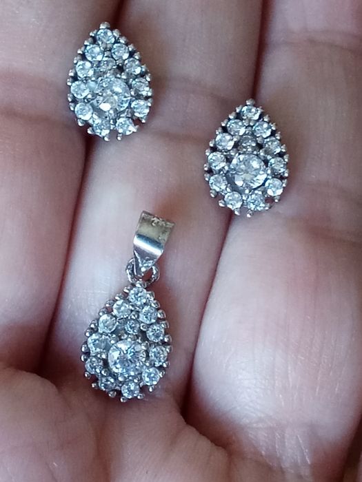 Set cercei și pandantiv argint  925