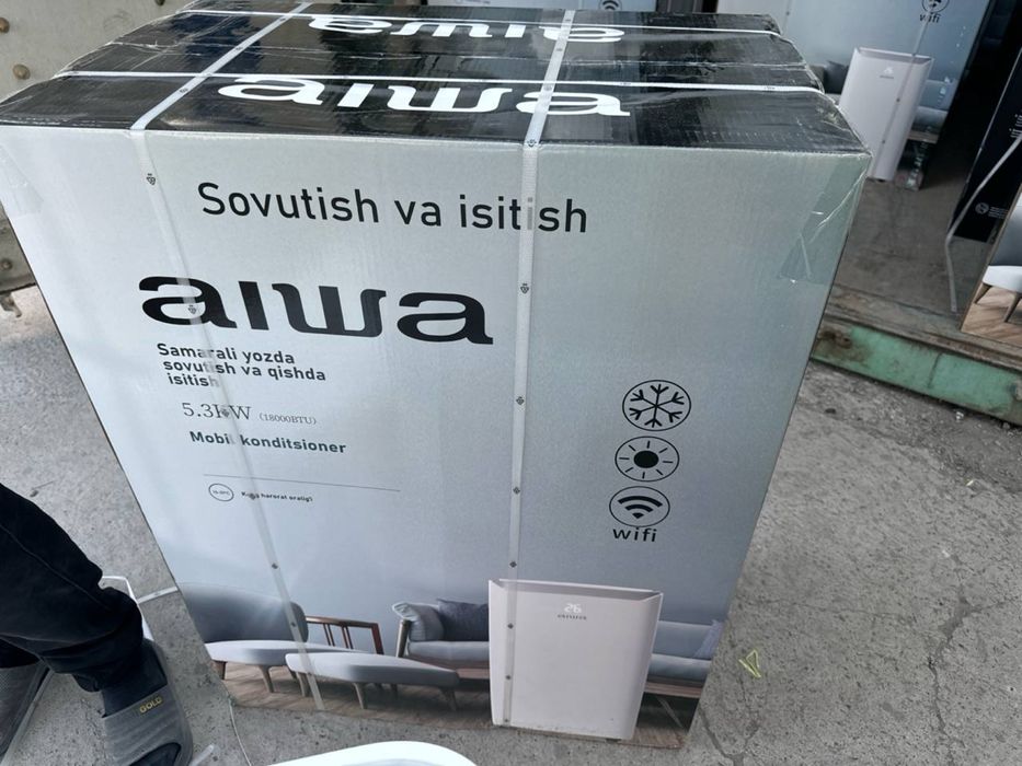 AIWA -18 мобильный кондиционер зима лето с вай фай модулем