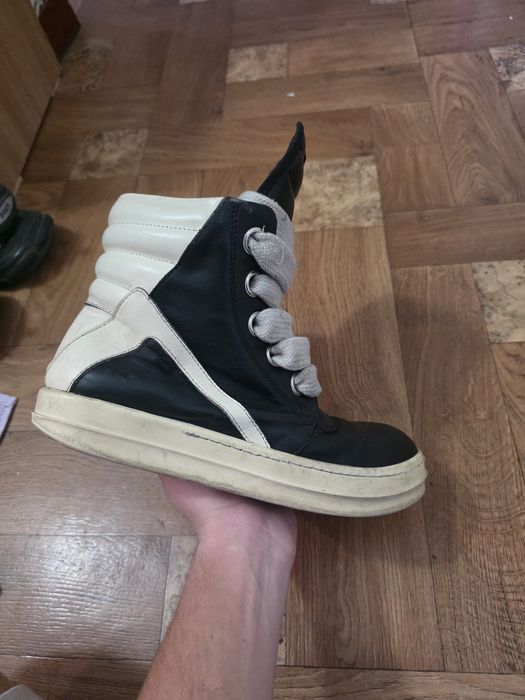 Rick Owens Geobasket Jumbo Laces High (100% Leather)