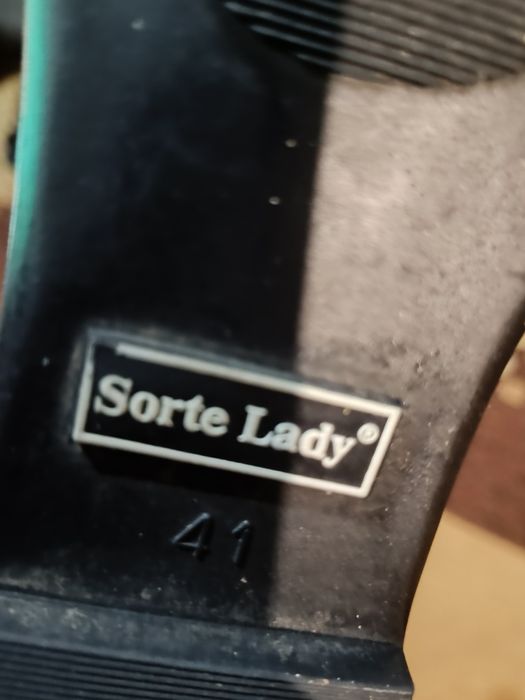 Резиновые полусапожки.