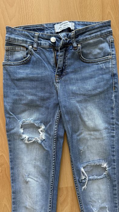 Дънки дълъг крачол светло сини