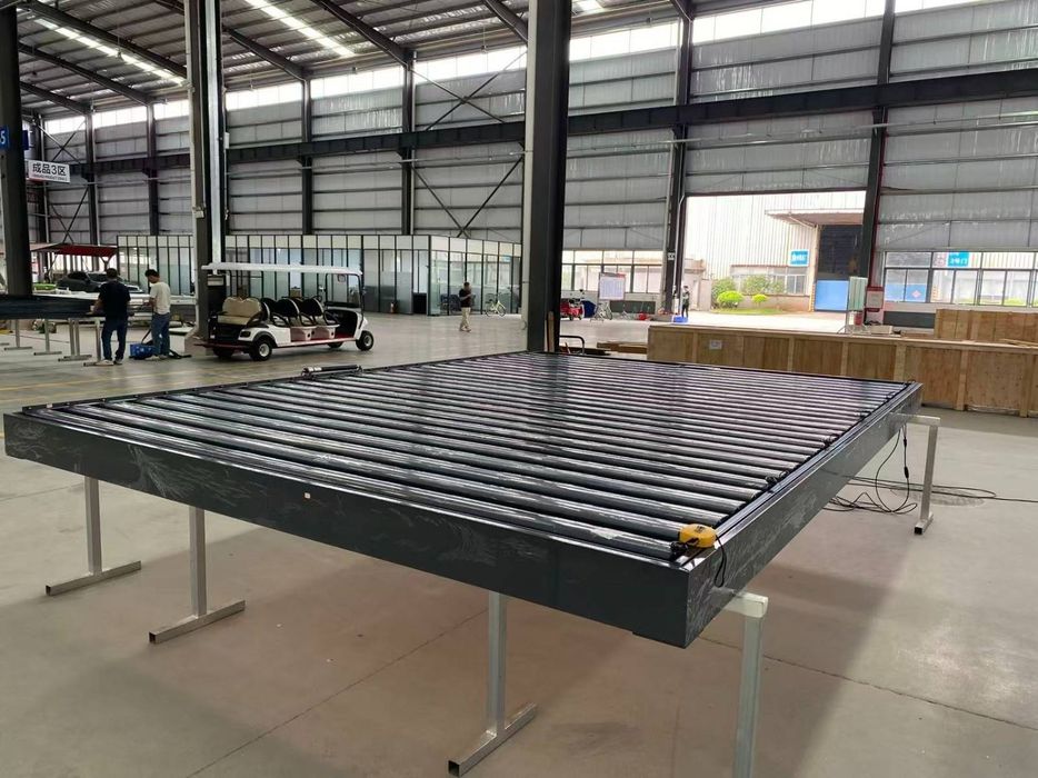 Биоклиматична пергола 3.5 x 5 m, с електрически покрив и автоматични UV щори