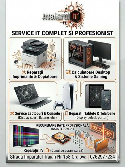 Service, Reparatii pc, laptop,deparolare bios(windows,apple,chromebook