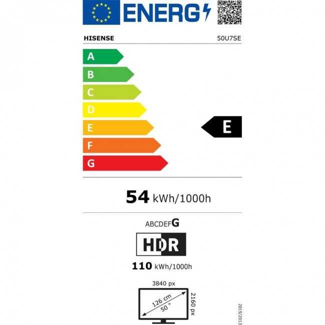 Нов смарт ULED mini led телевизор Hisense 50U7SE