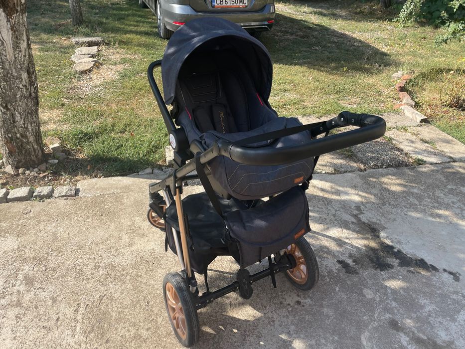 Комбинирана бебешка количка Mini Midas 2в1 и аксесоари