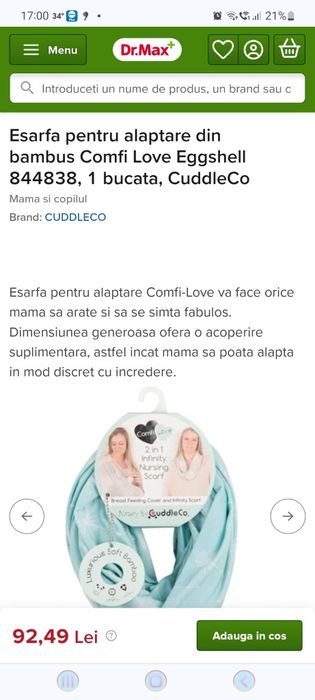 Eșarfă alăptare multifuncțională din bambus