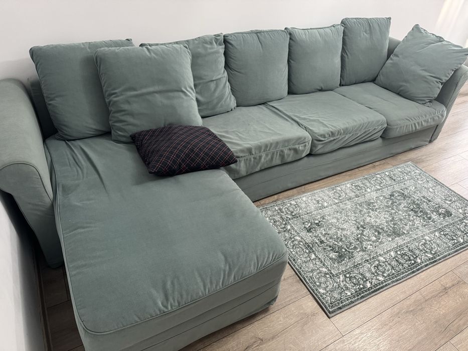 Canapea Ikea, 3 locuri + șezlong (chaise-longue)
