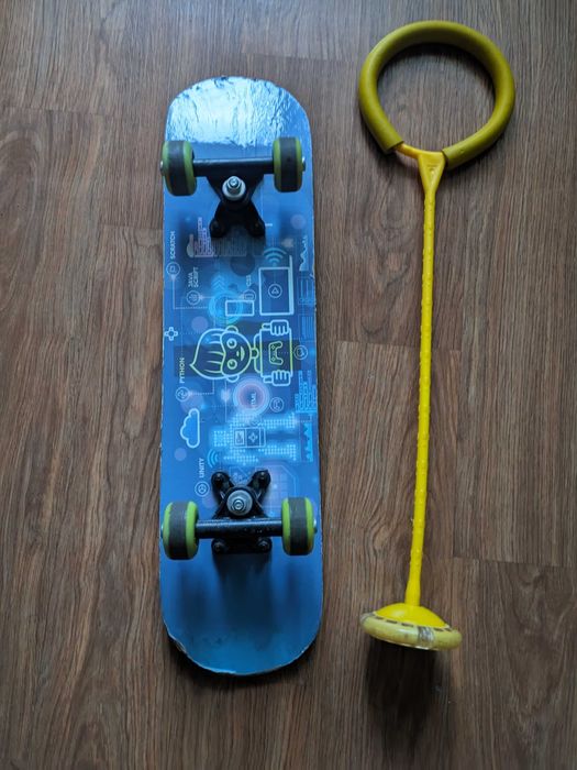 Детский скейт, скакалка