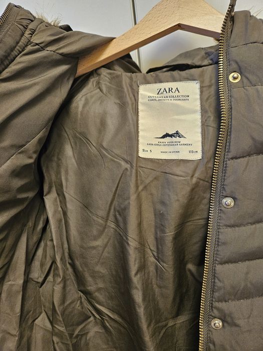 Geaca Zara cu puf de rata 110cm/ 5ani