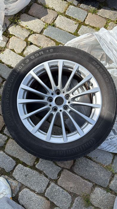 Set 4 Jante Originale BMW OEM R18 5x112 ET30 + TPMS + Anvelope Continental RunFlat G11 G12 G30