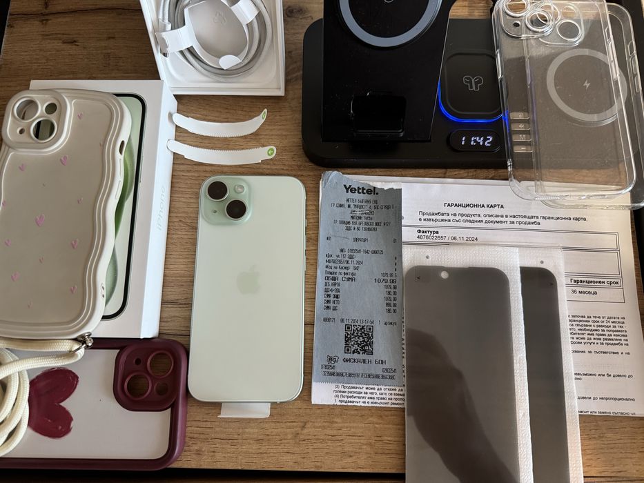 iPhone 15 128gb Green с Гаранция Yettel
