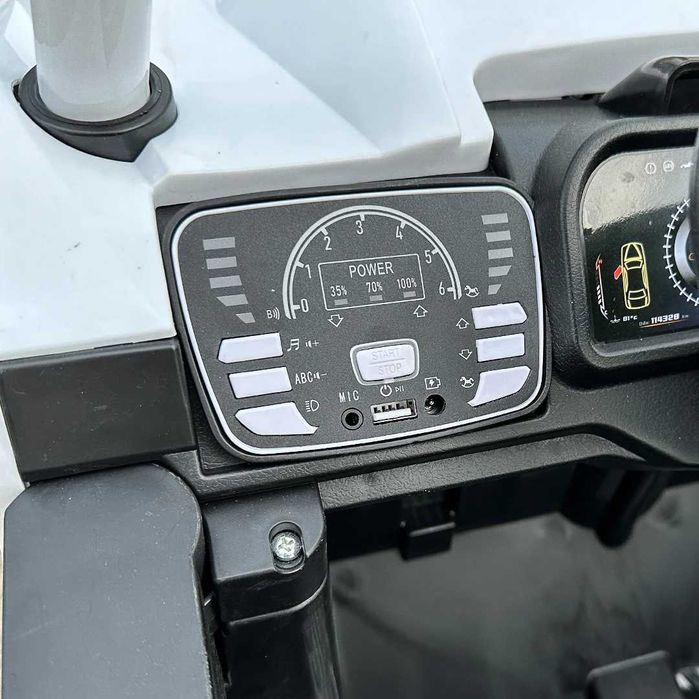 UTV electric pentru copii, RSR, 4x4, 120W, 12V 7Ah, alb-albastru