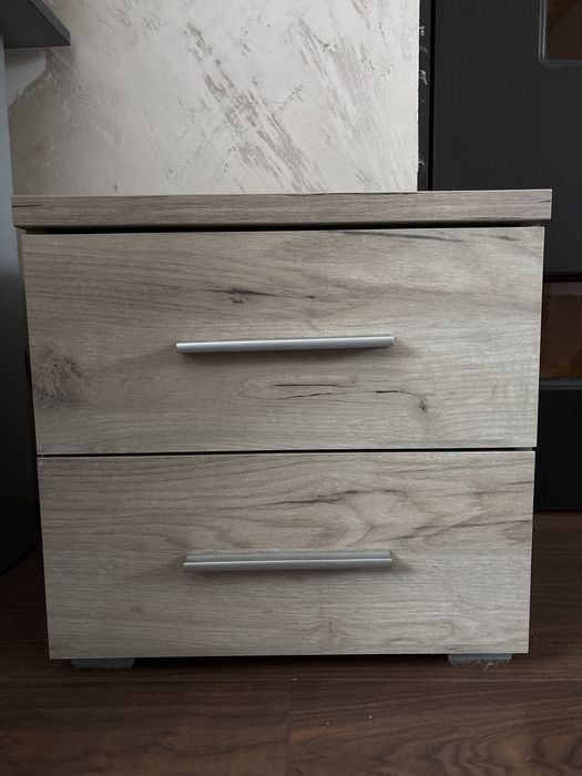 Noptiera lemn 2 sertare