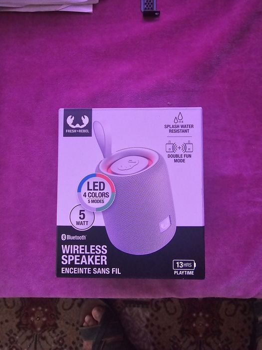 Boxă Portabilă Fresh 'n Rebel 5W – Nouă la cutie, Bluetooth, LED