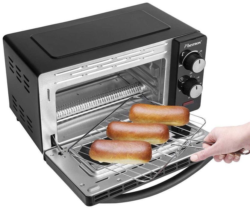 Cuptor electric compact Bestron AOV9, 9 litri, 800W,timer, grill MX111