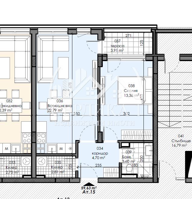 Продава се Двустаен апартамент в София, Сердика - 60 кв.м за 1488 €/кв.м - Снимка #9