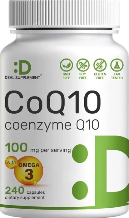 Коэнзим CoQ-10 100 mg omega 3-180 Softgels USA