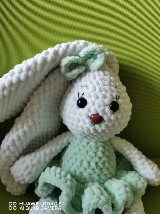 Ръчно плетени амигуруми Зайчета балерини-големи.