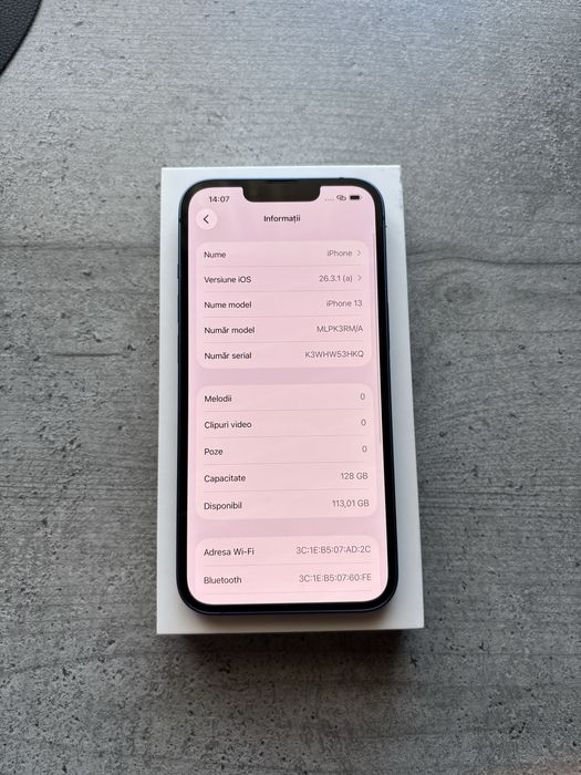 Vand iPhone 13 128gb 85% CA NOU