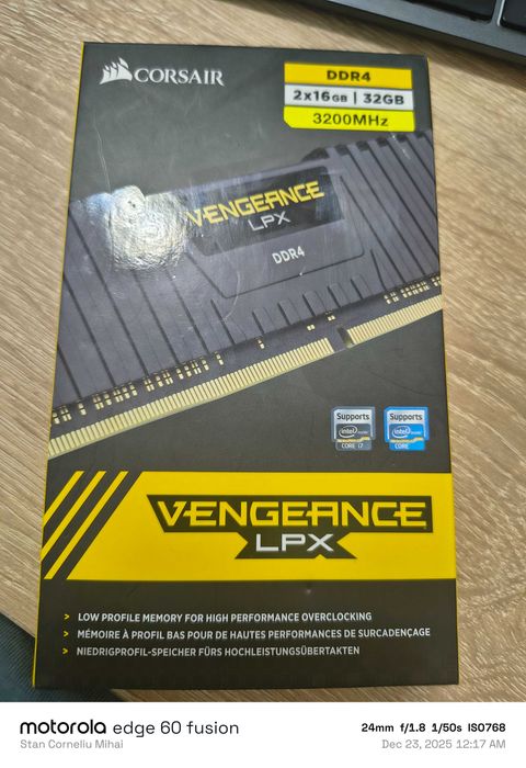 Memorie RAM Corsair Vengeance LPX 32GB (2x16GB) DDR4 3200MHz - NOI