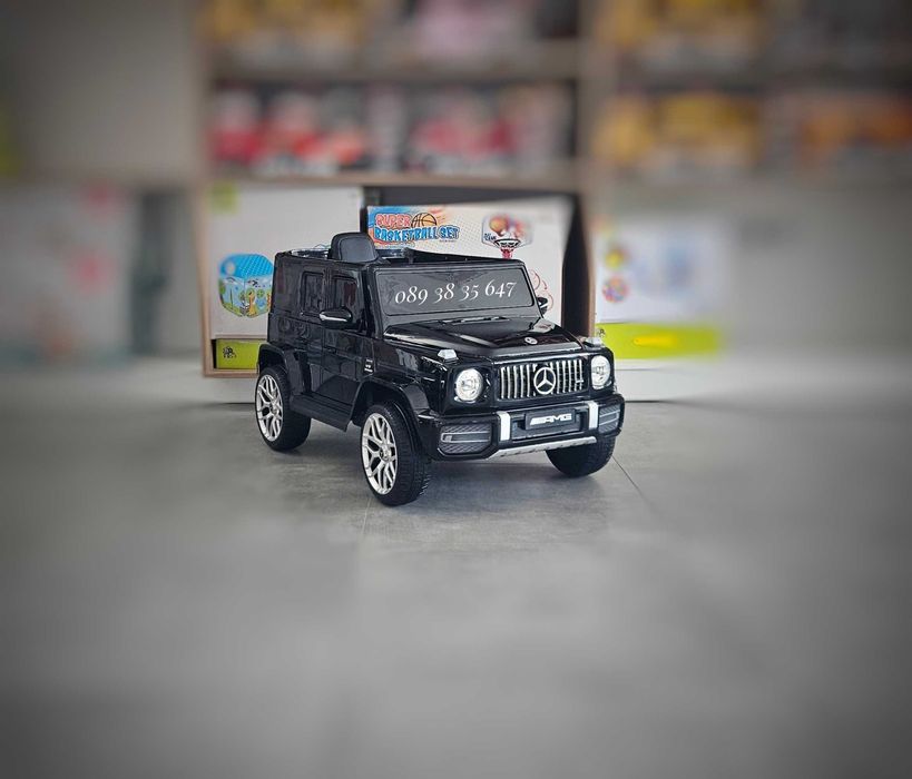 ТОП ЦЕНА!НОВО!Акумулаторен джип Mercedes G63 AMG с 12V,МЕКИ ГУМИ,USB