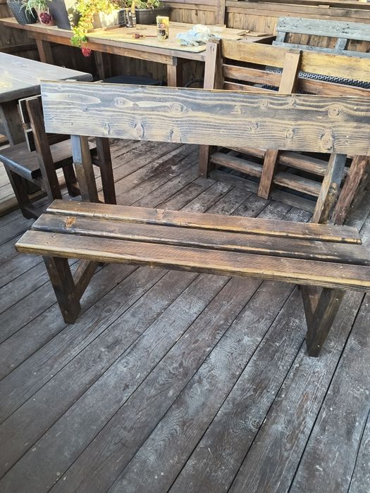 Дървени градински пейки от масив