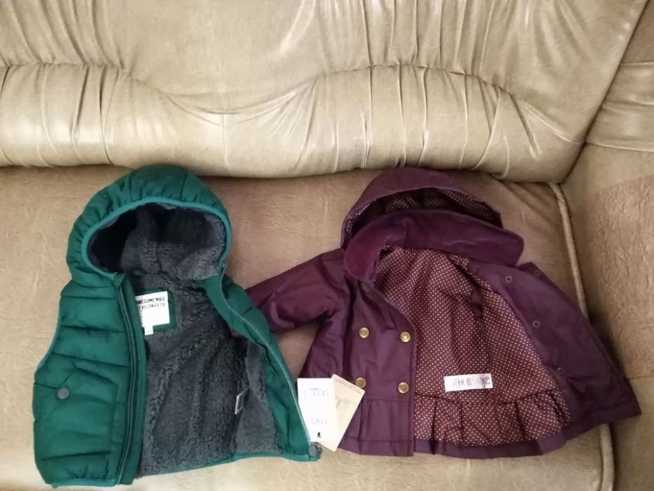 Детски зимна грейка с качулка и непромокаемо олекотено яке