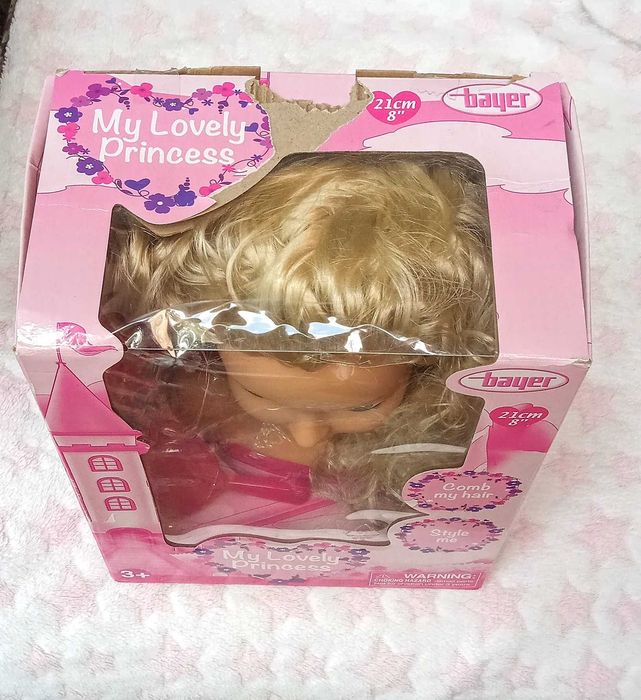 Păpușă - cap pentru coafat  Bayer - My Lovely Princess, 21 cm