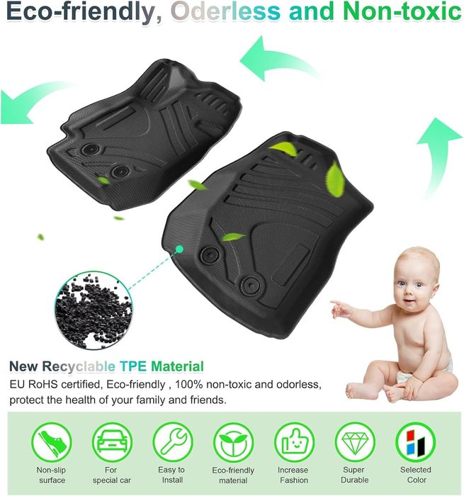 Suzuki Jimny JB64, JB74 3D всесезонни TPE стелки с висок ръб