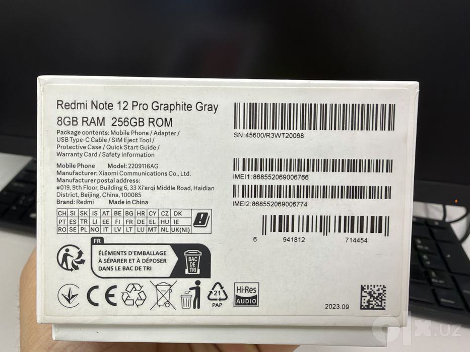 Redmi note 12 pro 8/256