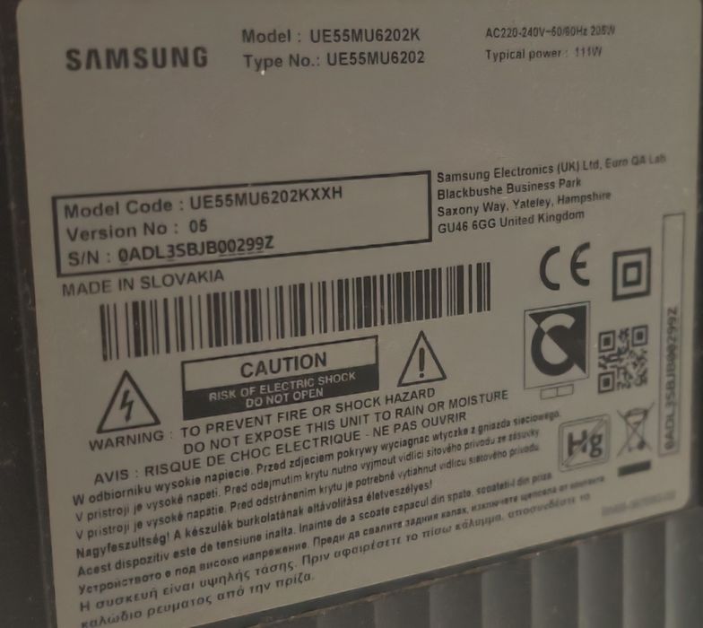Smart телевизор Samsung UE55MU6202