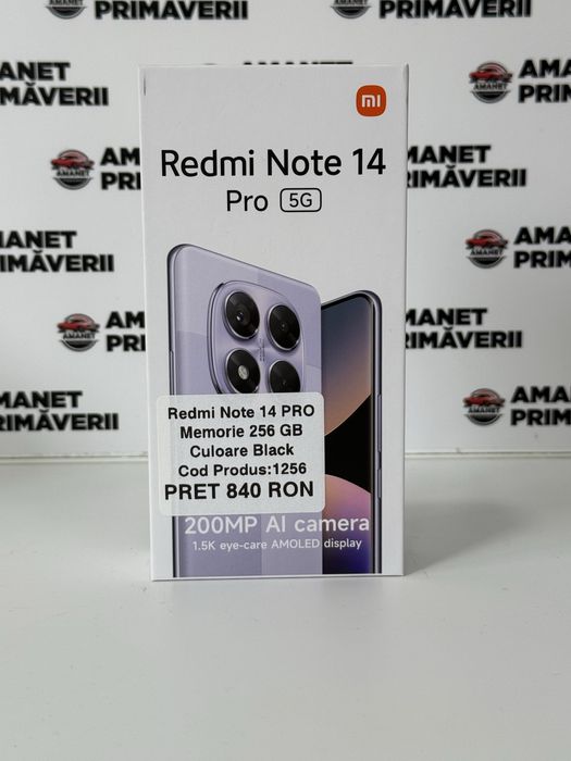 Redmi Note 14 PRO NOU 256 GB Garantie