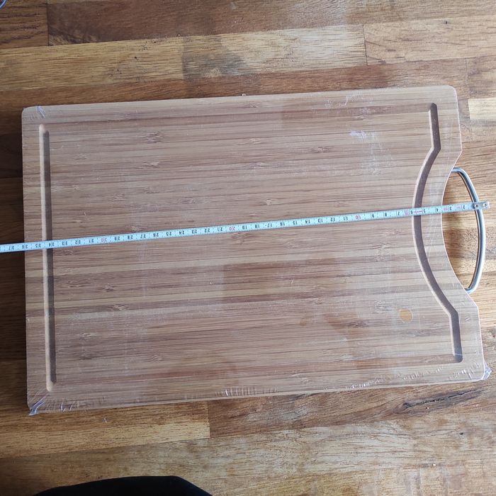 Set de tranșat carne cu tocător bambus 37*24cm