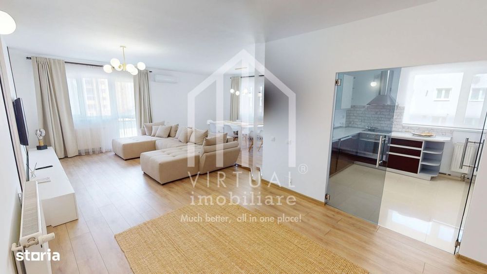 Apartament cu 3 camere, 92mp utili+teresa 23mp, bloc cu lift, etaj 2