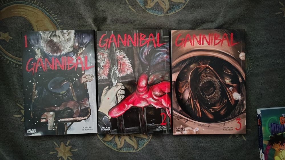 Gannibal manga vol 1-3, The god of highschool manga vol 1 -3