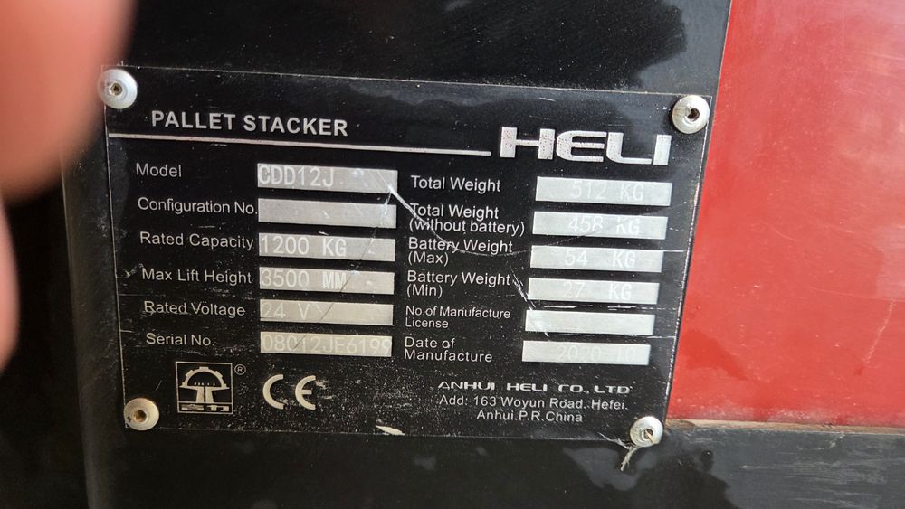 Transpalet electric Heli 1.2t