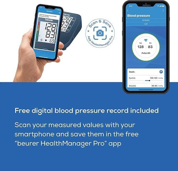 Апарат за кръвно налягане Beurer BM25 , прецизен , USB-C