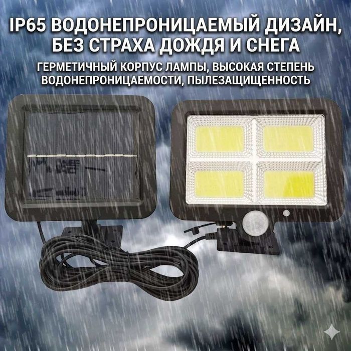 Прожектор на солнечной панели с датчиком движения