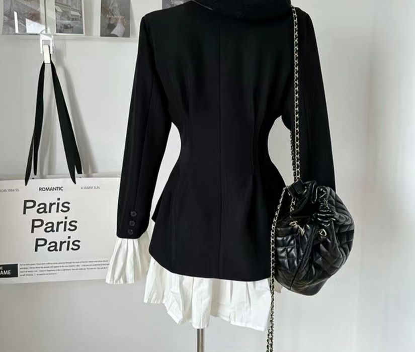 Черно белый Платья